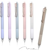 EUSOAR Black Gel Pens, 6 Pack Gel Pens for Journaling Retractable 0.5mm Tip Pen Fine Point, No Sk...