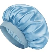 Doitory Satin Silk Bonnet for Sleeping, Double Layer Silk Sleep Cap for Men & Women, Soft Satin L...