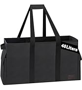 DSDCDJ Standing Utility Tote Bag with 3 Pockets, Extra Large Utility Tote Bag with Hard Bottom Bo...