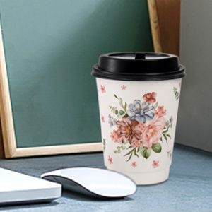 Ly-FloralCoffeeCups-100Lid-80P