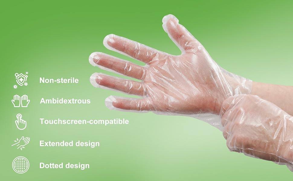 100 Pack Disposable TPE Gloves