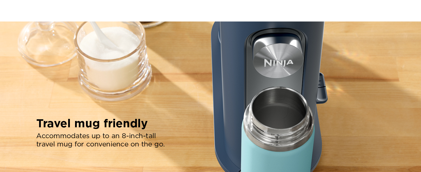 Accommodates up to an 8-inch-tall travel mug for convenience on the go.