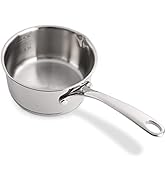 DEAYOU 18/10 Stainless Steel Butter Warmer Measuring Pan, 0.5-Quart Milk Warmer Pot with Dual Pou...