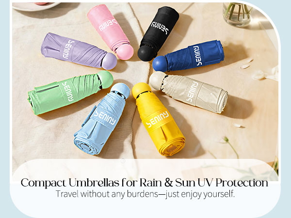 Mini Portable Travel Umbrella with Case