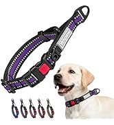 Martingale Collar for Dogs Reflective Collar with Quick Release Buckle, Adjustable Nylon Collars ...