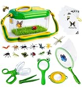 YongnKids Bug Catcher for Kids,28 Pcs Bug Catching Kit with Butterfly Net Magnifying Glass Insect...
