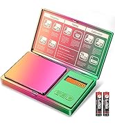 UNIWEIGH Digital Pocket Scale 300g/0.01g(10.58 oz x 0.001 oz),Rainbow Mini Scale for Food Ounces ...