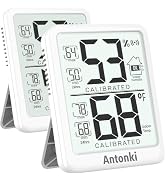 Antonki 2-Pack Room Thermometer Indoor Hygrometer, Digital Humidity Gauge, Temperature and Humidi...