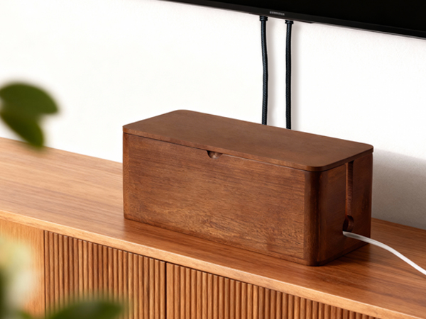 Wood Cable Management Box