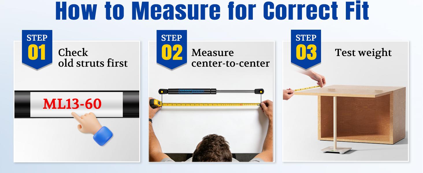 15 inch 60lb gas struts