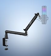 Microphone Arm,Aokeo AK-55 Desk Low Profile Adjustable Mic Boom Arm Stand,Suitable For Blue Yeti,...