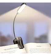 Glocusent 20 LED Book Light for Reading in Bed, Eye Caring Reading Light, 5 Colors & 5 Brightness...