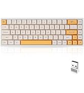 BOYI WK68 Wireless Mechanical Keyboard,65% Hot Swap BT5.0/2.4G/Wired Type-C Tri-Mode RGB Gaming K...