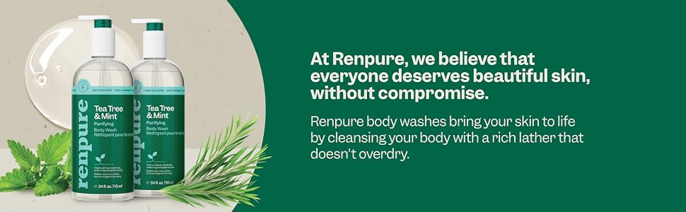 Renpure body washes cleanses your skin without overdrying