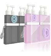 2P 4 in 1 Travel Toiletry Containers,TSA Approved Refillable Travel Size Toiletries Bottles Set w...