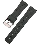 Hijiawee Replacement Band for Casio F-84/F-91W/F-94/F-105/A158/A168, Soft PU Watch Strap for Casi...