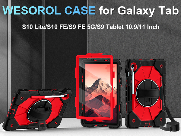 WESOROL CASE for samsung galaxy tab s10 lite/s10 fe/s9 fe/s9 tablet case 10.9/11 inch