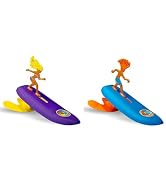 Surfer Dudes Classics Wave Powered Mini-Surfer and Surfboard Toy - Newport Naomi & Hanalei Harry