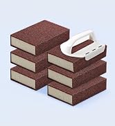 garvonti Magic Carborundum Sponge, 6pcs with 1 Handle Rust Foam Cleaning Eraser for Pots, Pans, S...
