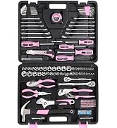FASTPRO 225-Piece Pink Tool Set, Mechanics Hand Tool Set with Toolbox, Home/Auto Repairing Tool K...