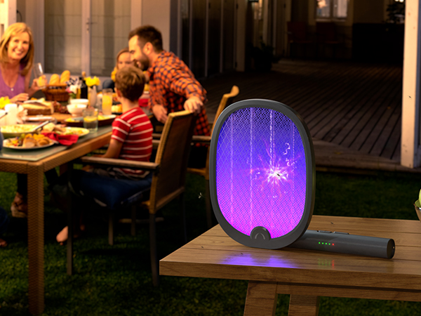 Electric Fly Swatter RECHARGEABLE Bug Zapper Racket
