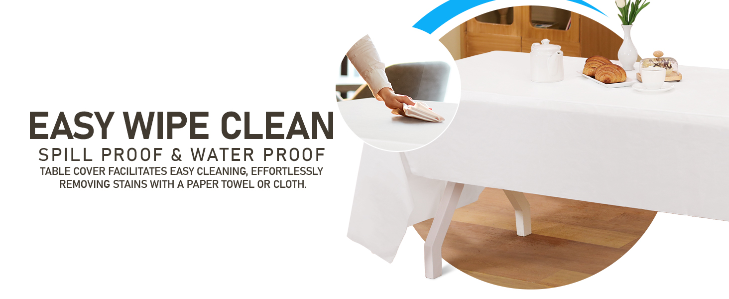 table cloth, table cloth rectangle table, white tablecloth