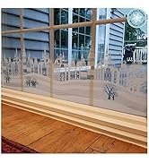 Christmas Window Clings - City Scape Window Border Christmas Window Decorations - Reusable Non-Ad...
