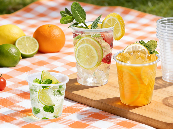 clear cups for party