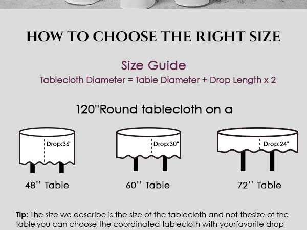 120 inch white tablecloth