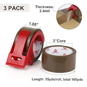 brown packaging tape with dispenser