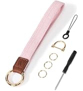 WEESMILE Key Chain, Stretchy Keychain Wristlet, Cute Wrist Lanyard Strap for Car Keys with D Ring...