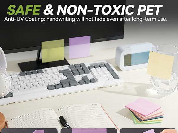 clear sticky notes