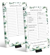 Joyberg 2 PCS Magnetic Grocery List Pads for Fridge, 4.5x7.5 Inches Magnetic Note Pad for Fridge,...