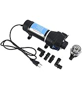 Amarine Made AC 110V Self Priming Water Pressure Diaphragm Pump 17LPM/4.5GPM AMPS:1.0A,MAX.AMPS:1...