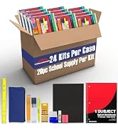 24 Pack Bulk Back to School Supplies for Kids | 20 Piece School Supply Kits in Bulk for Kindergar...