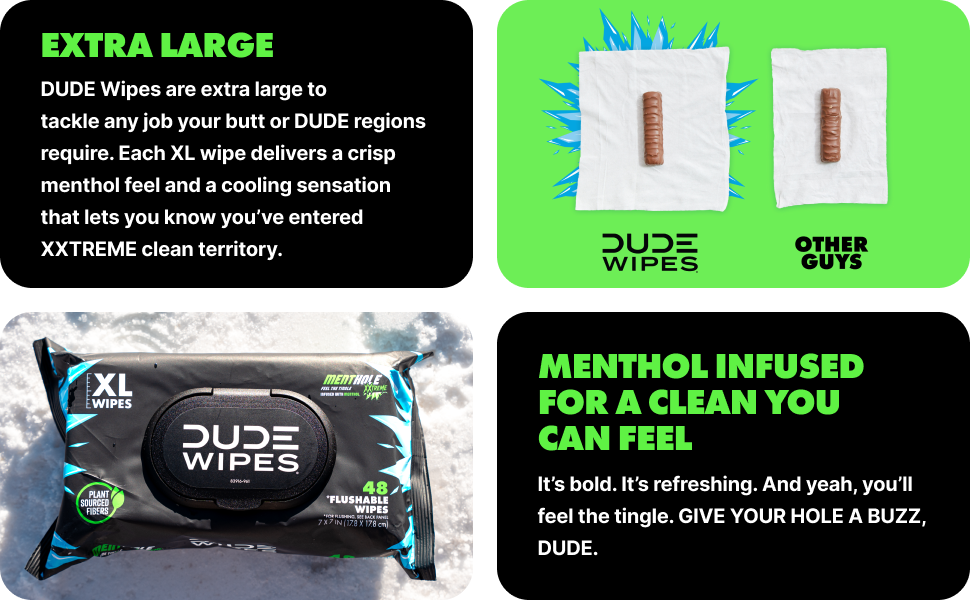 Dude Wipes Extra Large Wipes