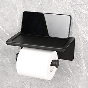 toilet paper holder with shelf