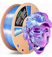 OVV3D PLA Filament 1.75mm, Silk PLA Dual Color Filament, Sky Blue and Rose Red Coextrusion Filame...