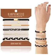 KANPRINCESS Hair Tie Bracelet, 5 Pcs Boho Hair Ties For Girls and Women, Elastic Hair Ties, Hair ...