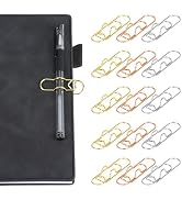 FDKYOEK 15 PCS Pen Holder for Notebook, Metal Pen Clips, Paper Clip Pen Holders for Journal, Plan...