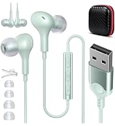 USB Headset with Microphone for PC 7.5 Ft Cable, USB A Headphones for Computer, Wired USB Earbuds...