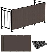 Windscreen4less 3'x10' Deck Balcony Privacy Screen for Deck Pool Fence Railings Apartment Balcony...