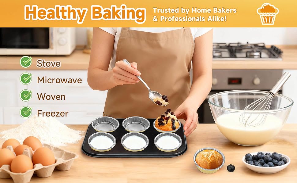 Aluminum Foil Round Cupcake Liners Muffin Cups
