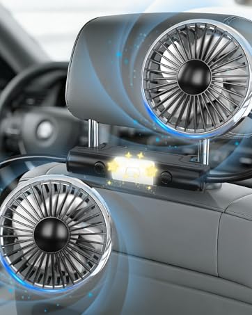Dual Backseat Fan for Car Backseat for Kids