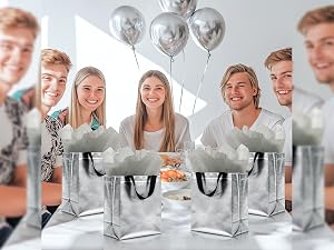 Silver gift bags
