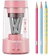 JARLINK Electric Pencil Sharpener, Fully Automatic Rechargeable Pencil Sharpener for 6-12mm Penci...