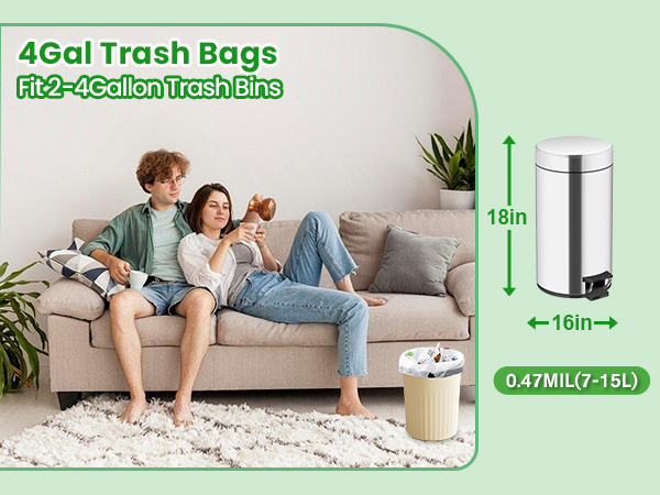 15 gallon trash bags kitchen tall drawstringn unscented trash bag 14 gallon garbage bags 13+ gallon