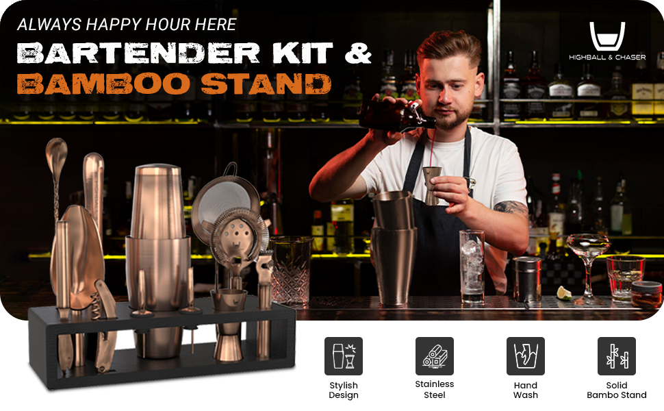 bar set kit bartender shaker maker drink