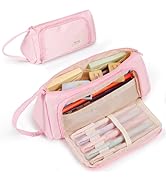 Zzrywuty Large Capacity Pencil Pouch Wide Opening Portable School Pencil Case for Women & Men,Adu...