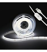 UVTaoYuan Led Strip Lights 5V USB 6.56ft/2m 640 LEDs Touch stepless Dimmable USB COB LED Strip Li...